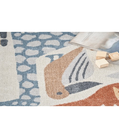 Nourison Astra Machine Washable Ivory ASW01 4 ft. Round Rug