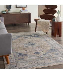 kathy ireland Home Ki25 Malta - Mai02 Beige Blue Area Rug 3 ft. 11 X 5 ft. 7 Rectangle