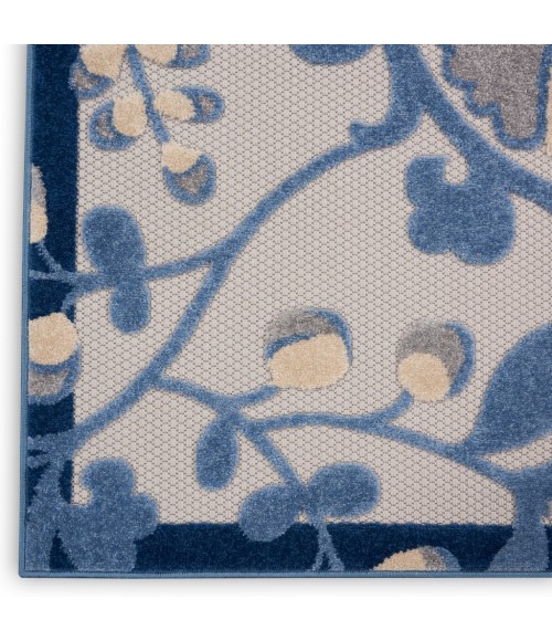 Nourison ALOHA Area Rug Nourison Aloha Area Rug ALH17-Blue/Grey