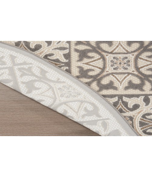 Nourison Aloha Ivory Grey ALH34 7’10” Round Rug