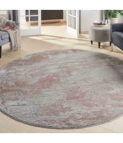 Nourison Rustic Textures - Rus15 Light Grey Rust Area Rug 7 ft. 10 in. Round
