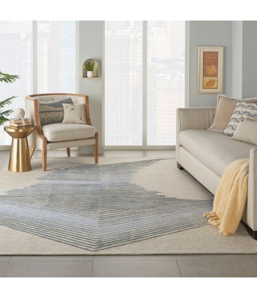 Nourison SYMMETRY Area Rug Nourison Symmetry Area Rug SMM06-Ivory/Grey