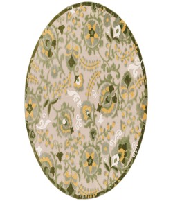 Nourison Aloha Ivory Green ALH17 5 ft. 3 in. Round Rug