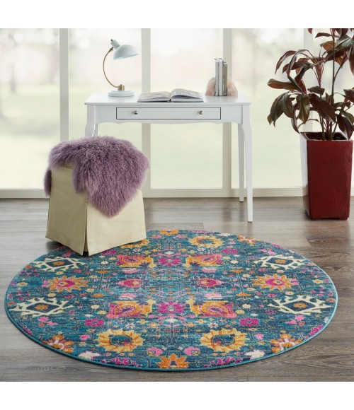 Nourison Passion Round Area Rug PSN01-Denim