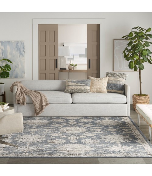 Nourison Quarry Blue Beige Rug QUA06 8 ft. X 10 ft. Rect. - Rugs Town Nourison Quarry Blue Beige QUA06 8 ft. X 10 ft. Rect. Rug