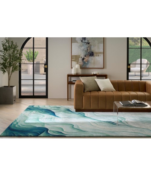 Nourison Prismatic Silver Green PRS42 9 ft. X 12 ft. Rect. Rug