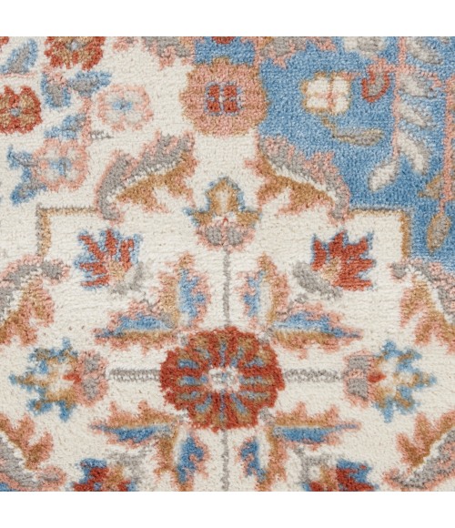 Elation Area Rug Nourison Elation Area Rug ETN08 Ivory Blue 9' x 12'