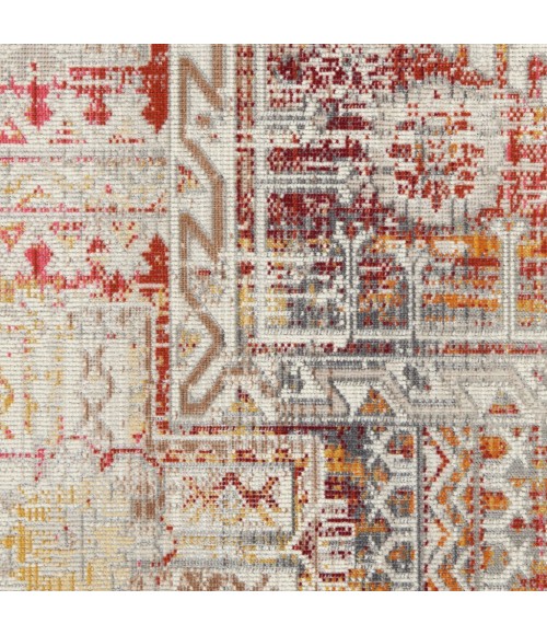 Nourison VINTAGE KASHAN Area Rug Nourison Vintage Kashan Area Rug VKA08-Ivory Red