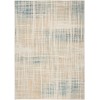Nourison Home Washable Decor Beige Blue WSD07 6 ft. 7 in. X 9 ft. Rectangle Rug