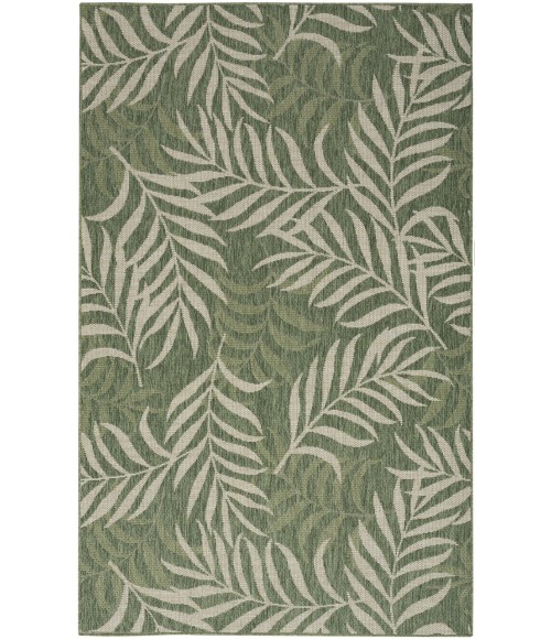 Nourison Garden Oasis Green Ivory GOA01 4 ft. X 6 ft. Rectangle Rug