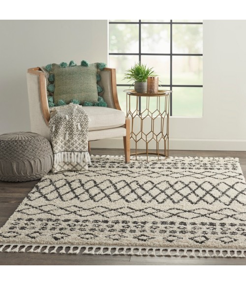 Nourison MOROCCAN SHAG Area Rug Nourison Moroccan Shag Area Rug MRS02-Cream