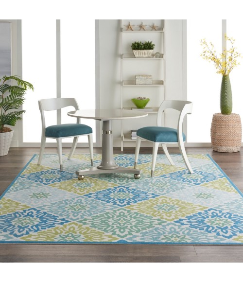Nourison SUN N' SHADE Area Rug Waverly Sun N' Shade Area Rug SND23-Marine