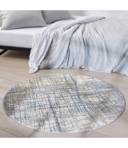 Calvin Klein Ck950 Rush - Ck950 Ivory Blue Area Rug 4 ft. X Round