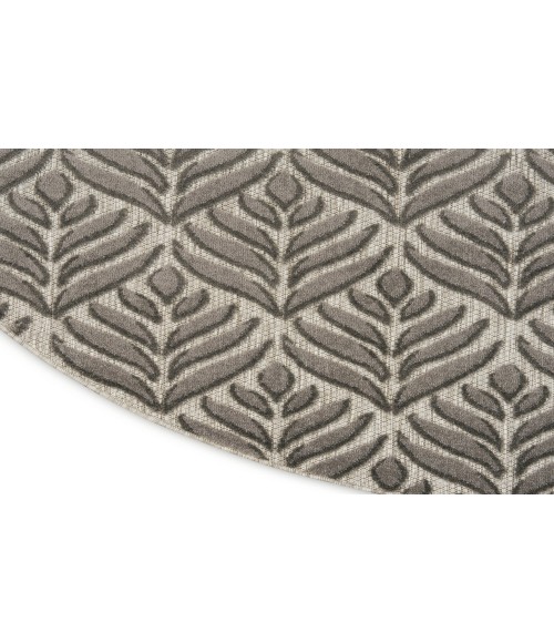 Nourison Aloha Charcoal ALH35 7’10” Round Rug