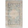 Nourison Astra Machine Washable Silver Blue ASW11 4 ft. X 6 ft. Rectangle Rug