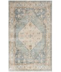 Nourison Astra Machine Washable Silver Blue ASW11 4 ft. X 6 ft. Rectangle Rug
