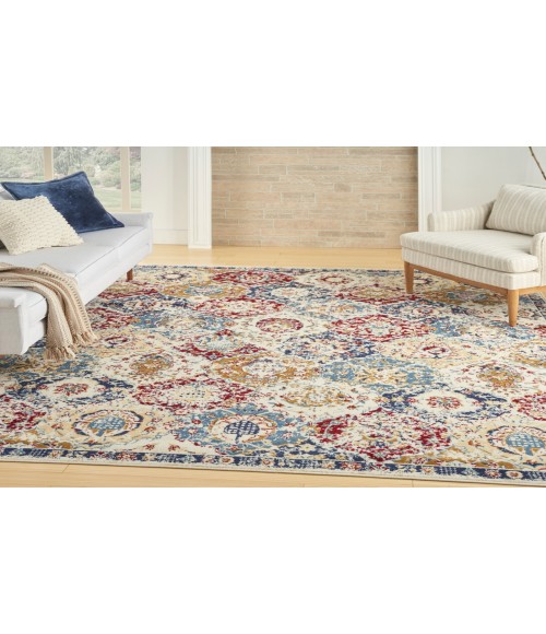 Nourison Grafix Blue Multicolor Rug GRF31 9 ft. X 12 ft. Rectangle - Rugs Town Nourison Grafix Blue Multicolor GRF31 9 ft. X 12 ft. Rectangle Rug