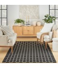 Nourison Reversible Indoor Outdoor Black RVB01 5 ft. X 7 ft. Rect. Rug