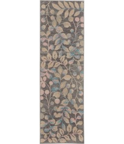 Nourison Tranquil(Traql) - Tra03 Grey Beige Area Rug 2 ft. 3 X 7 ft. 3 Rectangle