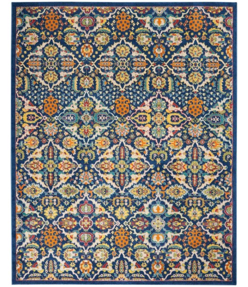 Nourison ALLUR Area Rug Nourison Allur Area Rug ALR03-Navy Multicolor
