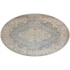 Nourison Astra Machine Washable Silver Blue ASW11 7 ft. 10 in. Round Rug