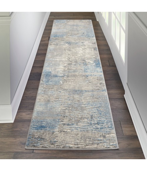 Nourison Solace Runner Area Rug SLA01-Ivory/Grey/Blue