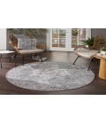 Nicole Curtis Machine Washable Series 1 Ivory Grey SR101 5 ft. 3 in. Round Rug