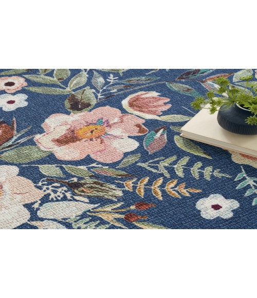 Nourison Nourison Washables Navy Multicolor NWB01 4 ft. X 6 ft. Rectangle Rug