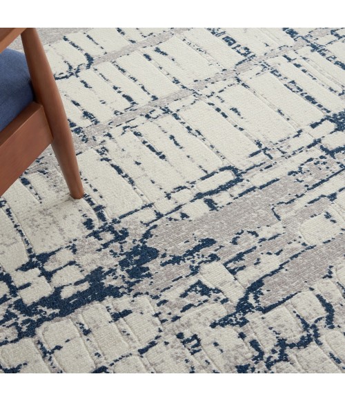 Nourison Twilight Area Rug TWI10 Ivory/Navy 9'9" x 13'9"