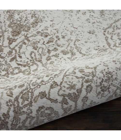 Nourison Damask Runner Area Rug DAS06-Ivory