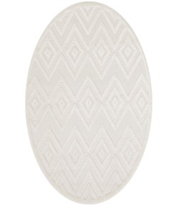 Nourison Versatile Ivory White NRV01 4 ft. Round Rug