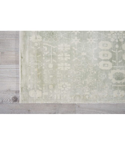 kathy ireland Home Desert Skies Runner Area Rug DSK02-Silver/Green
