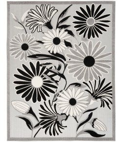 Nourison Aloha - Alh33 Black White Area Rug 9 ft. X 12 ft. Rectangle