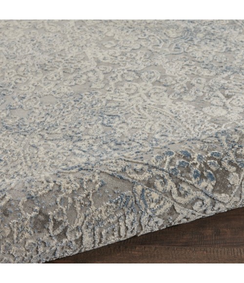 Nourison Rustic Textures Area Rug RUS09-Ivory/Light Blue