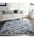 Nourison Scandinavian Shag Denim Blue SCN02 4 ft. X 6 ft. Rect. Rug