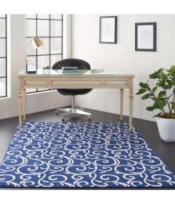 Nourison Home Grafix GRF19 Navy 5 ft. 3 in. X 7 ft. 3 in. Area Rug
