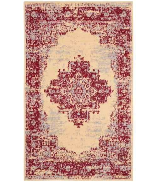 Nourison Grafix Area Rug GRF14-Cream/Red