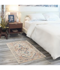 Nourison Tranquil(Traql) - Tra06 Ivory Multicolor Area Rug 2 ft. X 4 ft. Runner