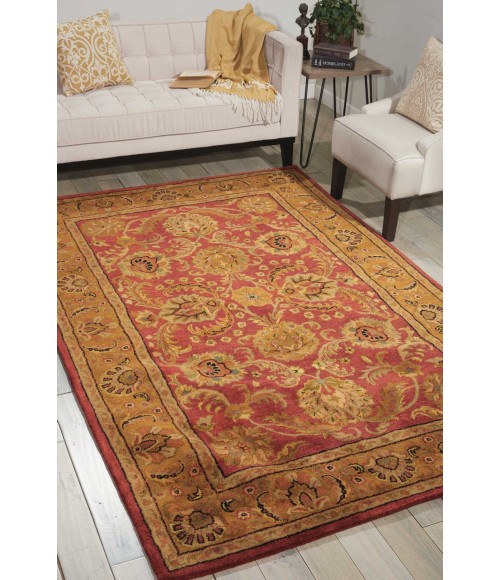 Nourison Jaipur Round Area Rug JA17-Burgundy