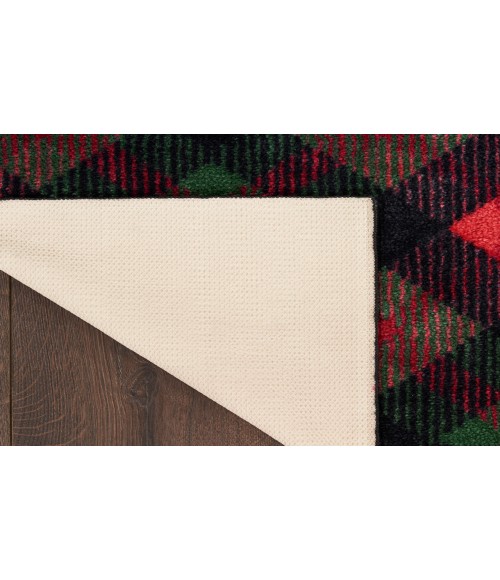 Nourison Accent Decor/Xmas Red Black Rug 188JP 2 ft. X 3 ft. Rectangle - Rugs Town Nourison Accent Decor/Xmas Red Black 188JP 2 ft. X 3 ft. Rectangle Rug
