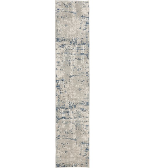 Nourison Quarry Ivory Grey Blue QUA01 12 ft. Rect. Rug