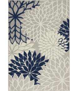Nourison Aloha - Alh05 Ivory Navy Area Rug 6 ft. X 9 ft. Rectangle