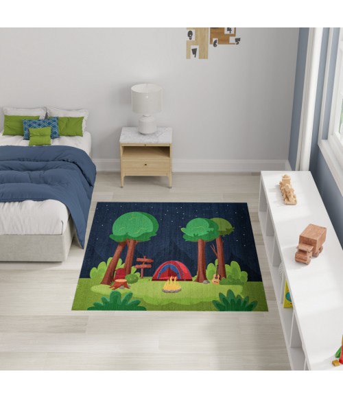 Nourison Home Imagination Navy Multicolor Rug IMA13 5 ft. X 7 ft. Rectangle - Rugs Town Nourison Home Imagination Navy Multicolor IMA13 5 ft. X 7 ft. Rectangle Rug