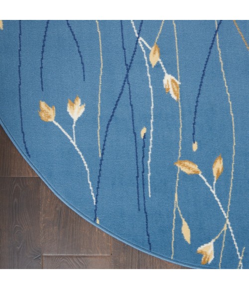 Nourison Grafix Round Area Rug GRF15-Light Blue