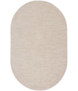 Nourison Essentials - Nre01 Ivory Beige Area Rug 6 ft. X 9 ft. Oval Oval