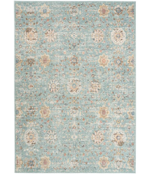 Nourison Home Washable Decor Blue WSD14 5 ft. 3 in. X 7 ft. Rectangle Rug