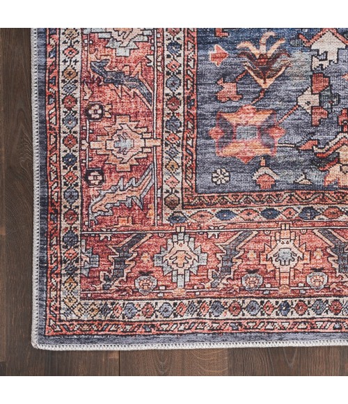 Nourison Brilliance Machine Washable Navy Brick Rug WSB02 9 ft. 2 in. X 12 ft. Rect. - Rugs Town Nourison Brilliance Machine Washable Navy Brick WSB02 9 ft. 2 in. X 12 ft. Rect. Rug