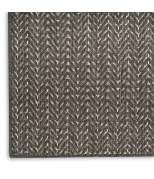Nourison Horizon Indoor/Outdoor Charcoal HOZ02 9 ft. X 12 ft. Rect. Rug