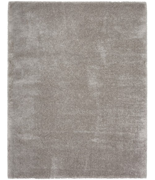 Nourison Luxurious Shag Silver LXR05 7 ft. 10 in. X 9 ft. 10 in. Rect. Rug