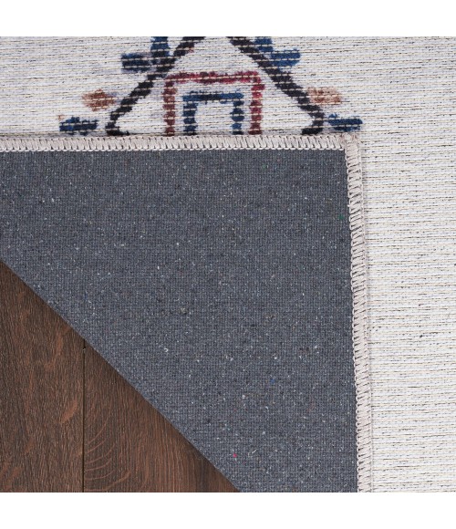 Nicole Curtis Machine Washable Series 1 Area Rug SR108 Ivory/Multi